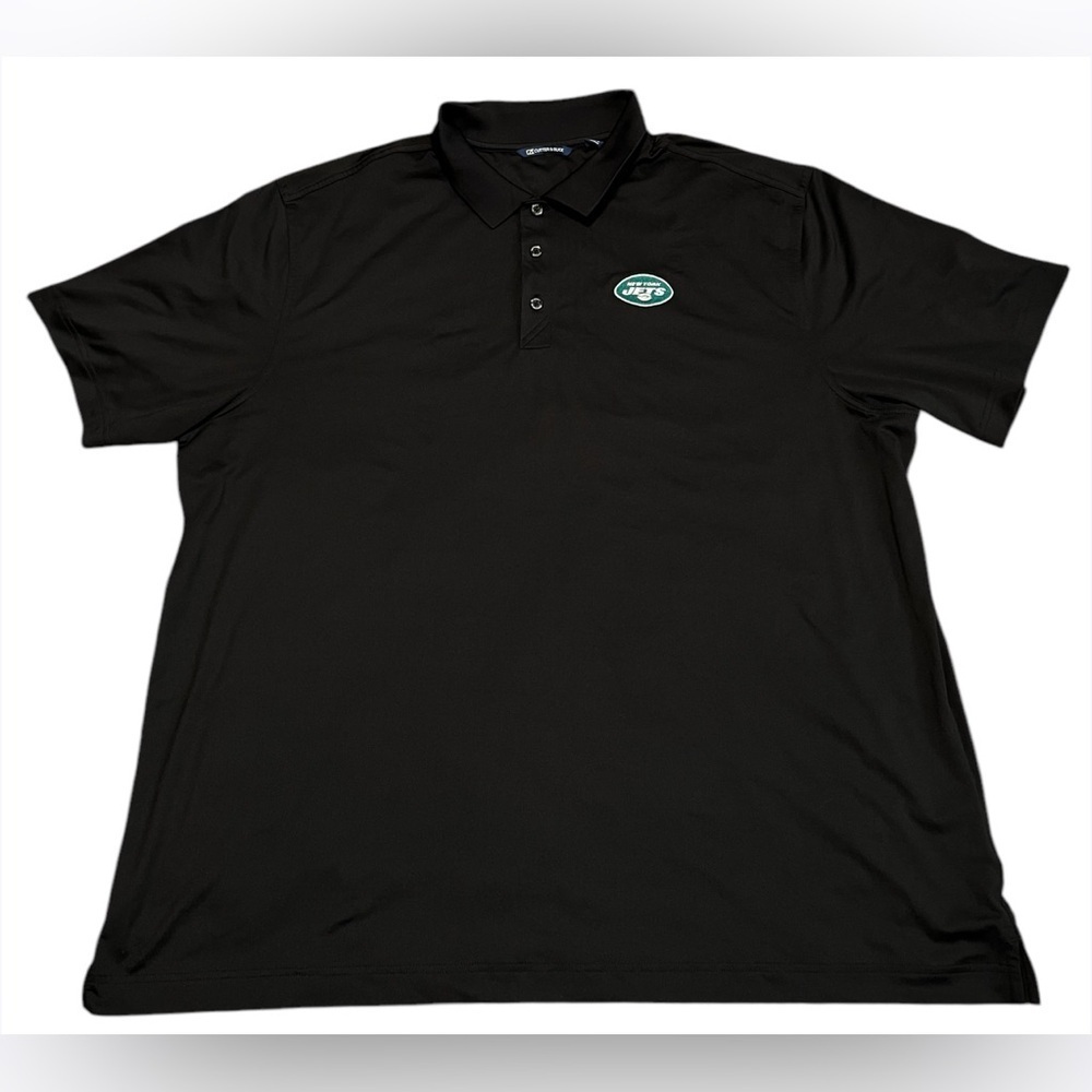 Men's Cutter & Buck Black New York Jets Big & Tall Team Polo